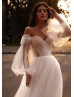 Ivory Lace Tulle Sparkle Beaded Wedding Dress